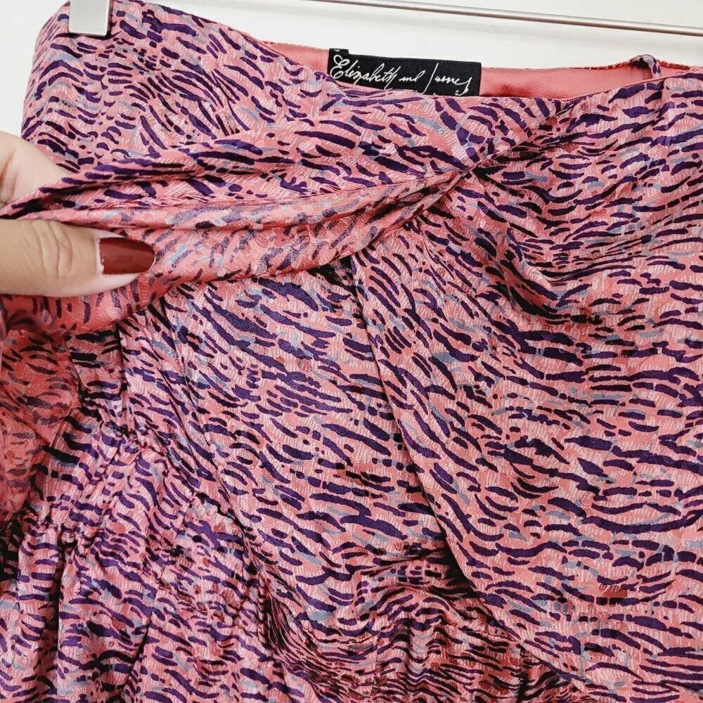 Elizabeth And James Sz 2 Emma Shorts Romper 100% Silk Pink Strapless Feminine